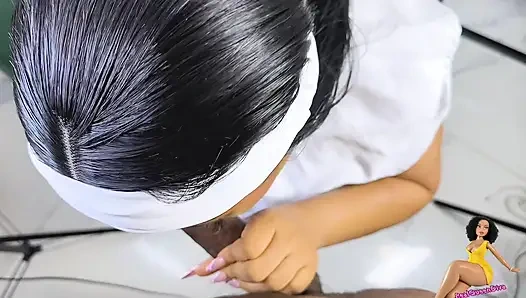 Yaramaz rahibe gırtlağına kadar alıyor