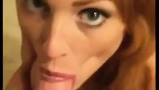 Redhead zencefil deli oral seks yakalandı boğaz