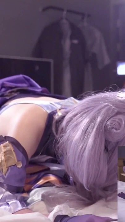 Japon hentai cosplay ladyboy Otaku Festivali'nden sonra sikiliyor, Genshin Impact Keqing 6 | Klip 2