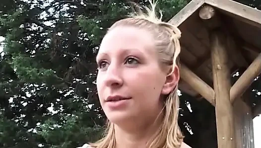 Blonde MILF Stretched Wide in Outdoor Hardcore Adventure