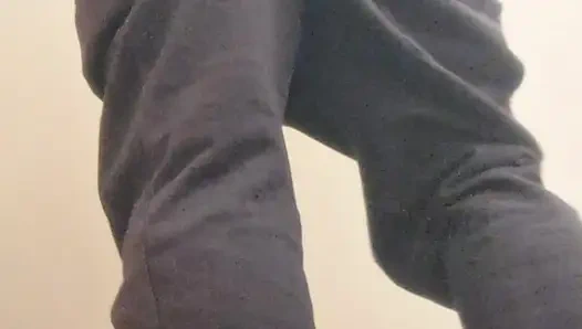 Horny in Public Fitting Room - Stroking Huge Dick Until Explosive Cum with High Risk Thrill