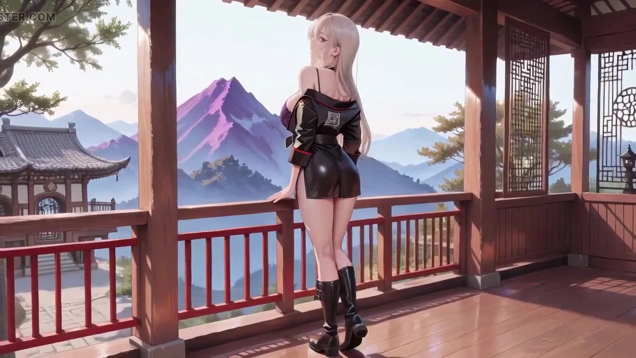 Blonde Valkyrie's Undressing Moment, That Great-slit Black Uniform Is Insane!