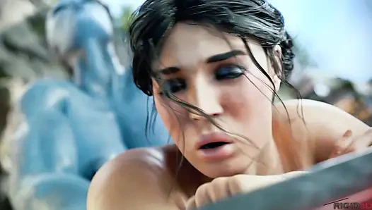 Ashley x Asari - Hardcore Mass Effect 3D Futanari Animation  Synthetic AI Content