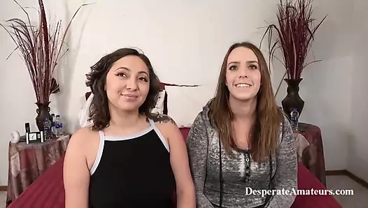 Çaresiz amatörler Mia ve Alisha ateşli orta yaşlı seksi kadın