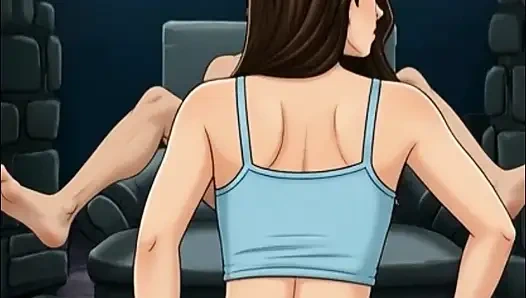 Wife Blanca Caderona Pulls Down Jeans And Slowly Provokes Him XL Booty