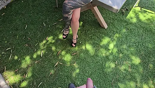 Blonde whore lets suitor Marc(45) inject for free. Only allowed without rubber