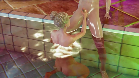 Sarışın havuzda 3d hentai - büyük yarak için heyecan verici meme sikişi hizmeti, su elle muamele bakış açısı, eller yok oral seks boşalma ile sonuçlanıyor