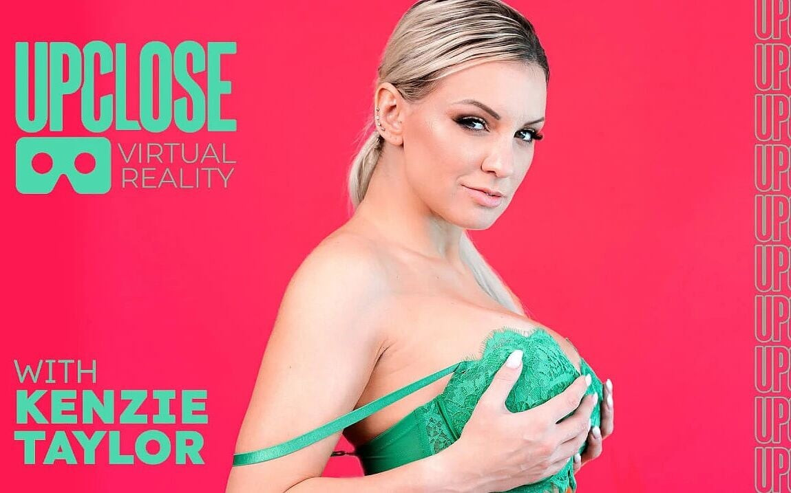Yakın sanal gerçeklik - azgın sarışın orta yaşlı seksi kadın Kenzie Taylor büyük yarağını gırtlağına kadar alıyor bakış açısı