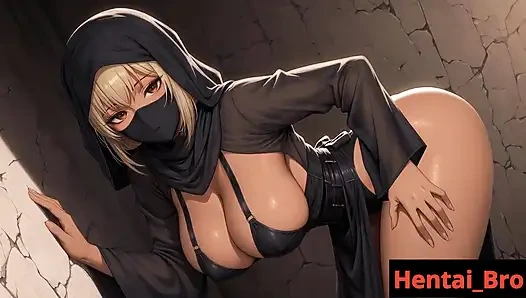 Büyük memeli seksi tesettürlü kız banyo yapıyor