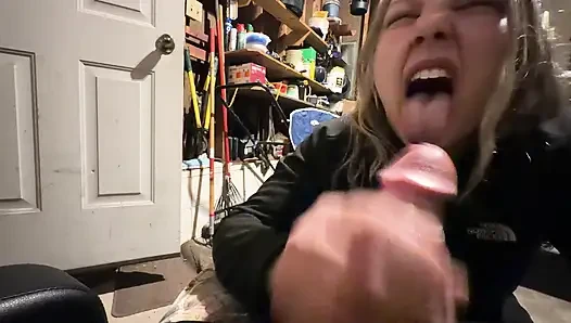 Sneaky Garage Sex, Peeing and Amazing Orgasm