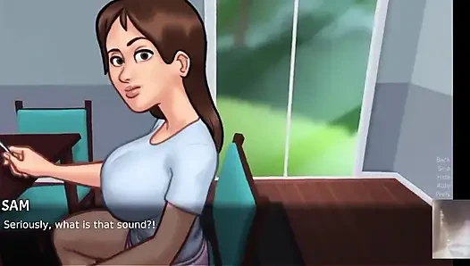 Yaz zamanı efsanesi! Cadılar Bayramı Özel! Orta yaşlı seksi üvey anne üvey kız kardeşinin önünde sikimi emiyor!