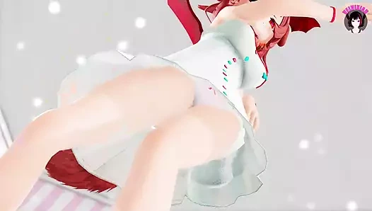 Inugami - vtuber seksi genç kız dans ediyor + kademeli soyunma (3d hentai)