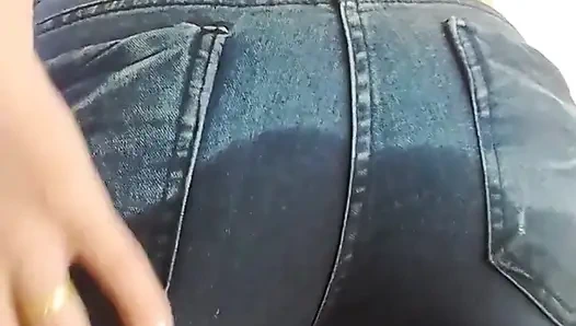 New" Wet Myself in Tight Blue Jeans