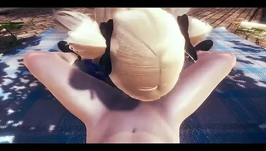Genshin impact hentai - bakış açısı fischl sakso ve yüzüne boşalma - Japon Asyalı manga anime oyunu porno