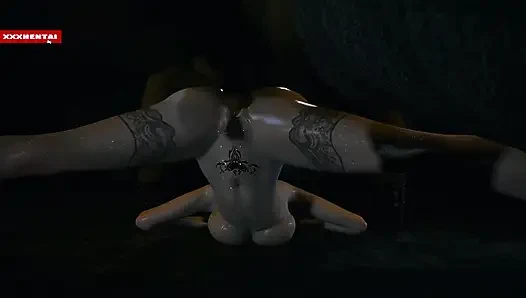 Üçlü seks beni thicc'ye sok: dijital bir fantezi - 3 boyutlu animasyon