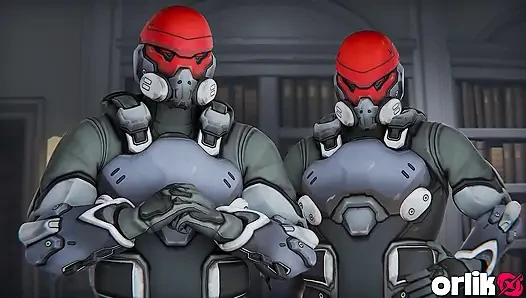 Freja Overwatch - banka planı yanlış gitti büyük zenci yarağı gırtlağına kadar alıyor dölleme 3D