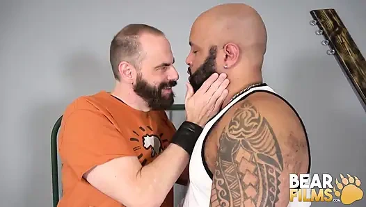 Bearfilms Hairy Fat Bears Brooklyn Bear and Steve Sommers Raw Breed Interracially