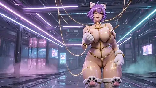 Shibari Catwoman 3D Hentai Ropes Suspension Big Tits Ass Fuck