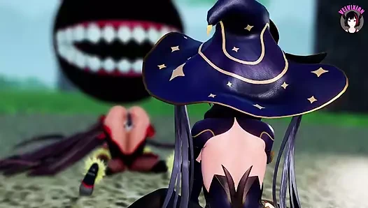 Mona ve Yukikaze - seksi dans + sert sikiliyor (3 boyutlu hentai)