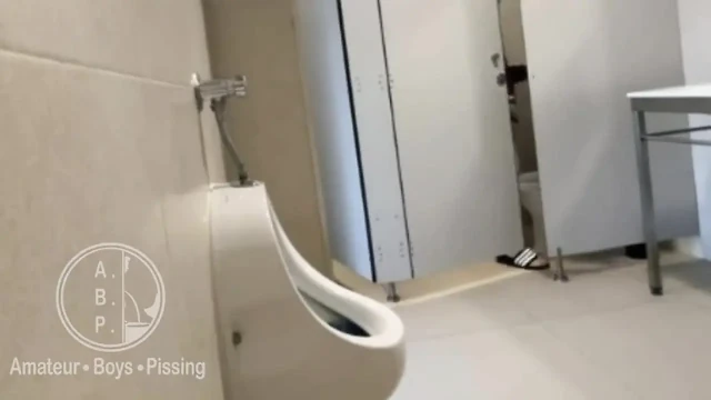 Amateur Horny Boy Gets Submitted and Pissed on in Public Toilets
