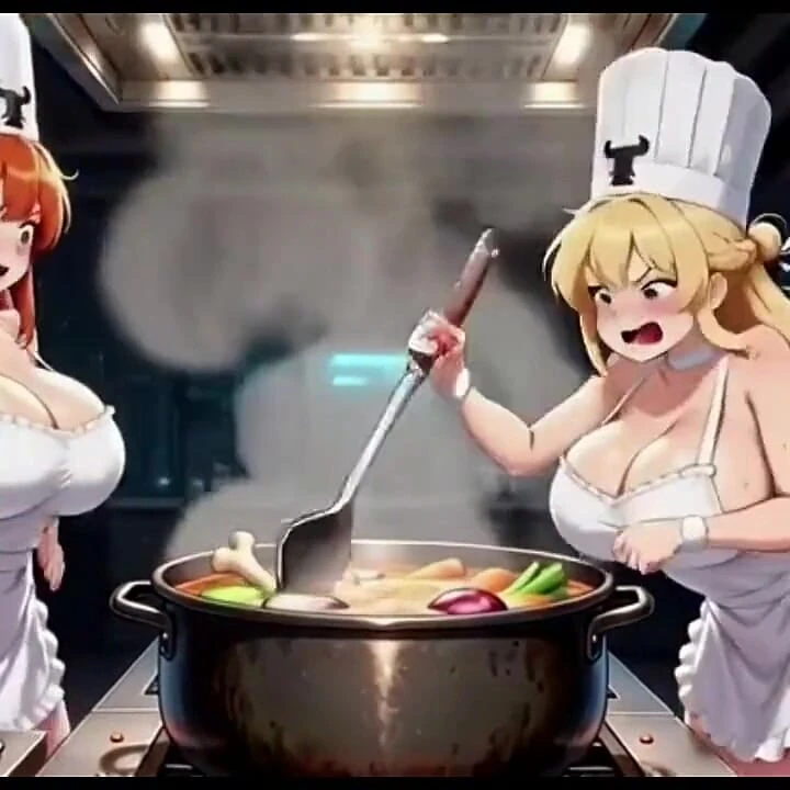 Komik aşçı videosu, ai animasyon