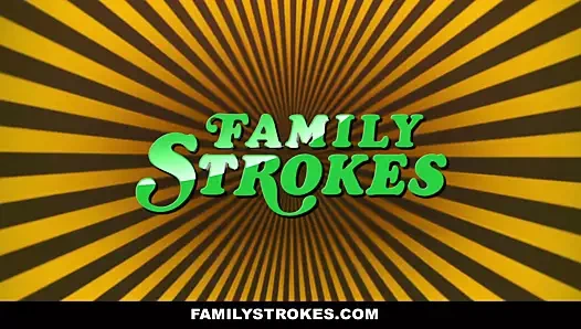 Genç üvey kız marsha may yapar bir bahis ile üvey babası