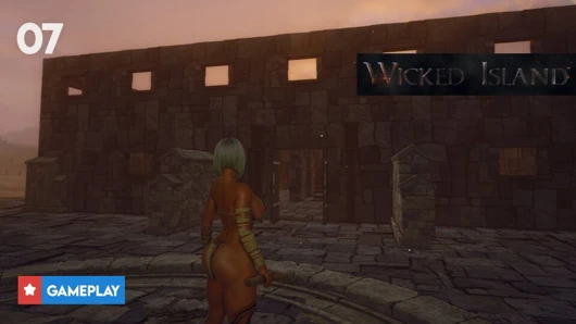 EP7: Wicked Island'da taş evin mutfağını, yatağını ve banyosunu inşa ediyor (oyun)