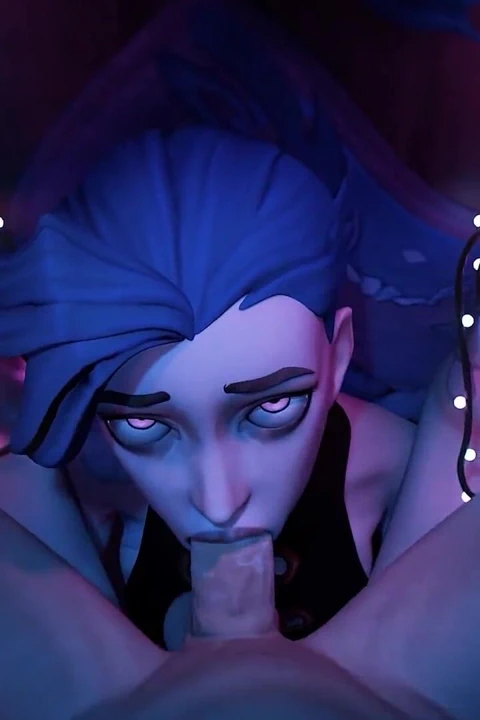 Mavi saçlı kızla kremsi yüz sikişi!