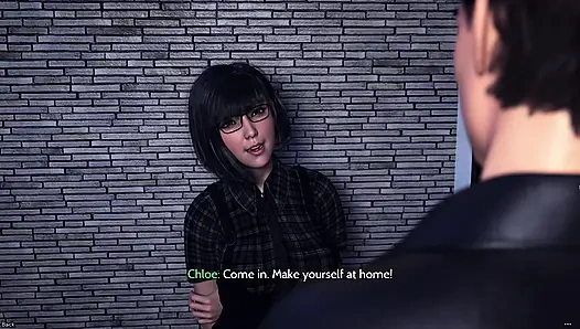 Chloe ile rahat bir ziyaret olarak başlayan şey birlikte sıcak ve samimi bir cinsel geceyle bitiyor (3 boyutlu)