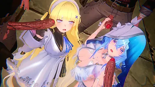 Wuthering Waves - Phoebe and Shorekeeper Hardcore Sex - 3D Hentai Animation