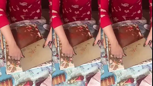 Büyük gözlüklü asmr akrilik art s bust bölüm 2'de çiçek açıyor