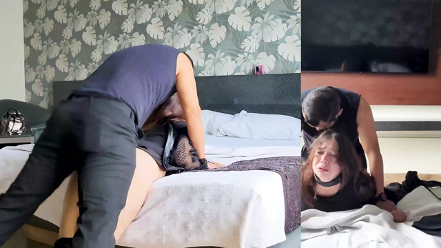 Küçük Sürtük Gibi Ona Şaplak Attıktan Sonra Sert Sikişiyor