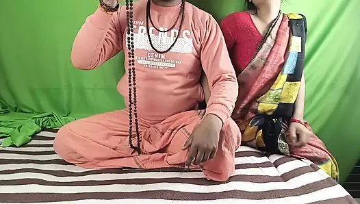 Sanyasi husband aggry to fuck by his wife while meditating.