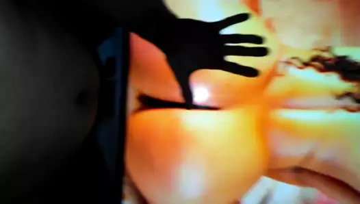 Zenci götüne boşalıyor