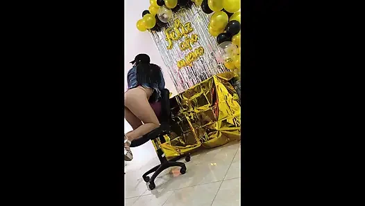 The executive makes preparations to wait for her boss at the office and earn a promotion