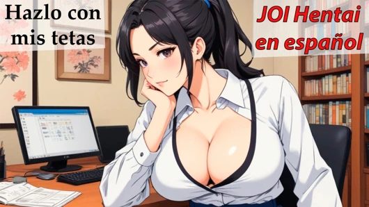 İspanyol 31 talimatı hentai, ofis kız arkadaşının göğüslerine boşal. İspanyol sesi.