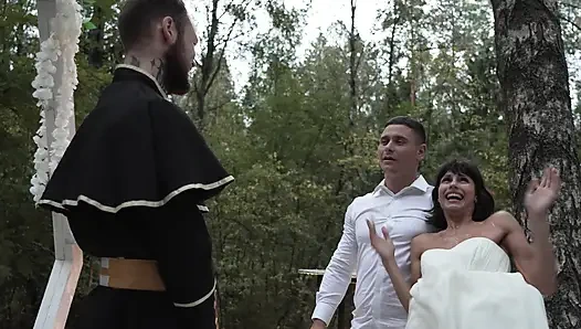 Looks Like the Wedding Didn't Go According to Plan? or Is a Threesome Supposed to Be Like That?