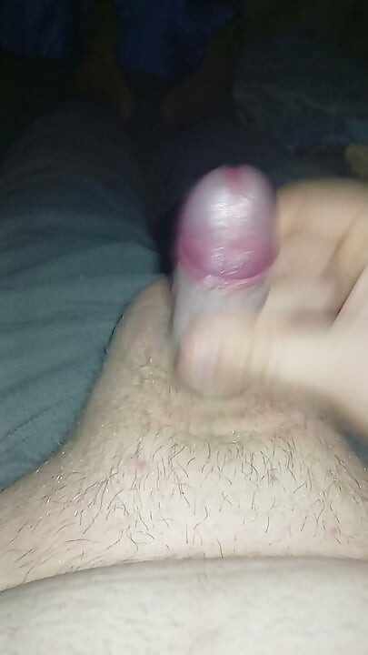 Fat gay jerking uncut cock but no cum