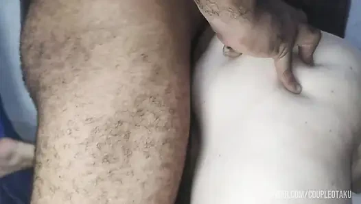 Naughty wife laughs at my cock and cums 4x on the rude black