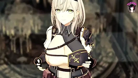 Shirogane Noel - büyük memeli seksi dans ve kademeli soyunma