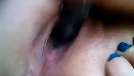 Olgun milf anne sulu josey alır kalın cam yapay penis