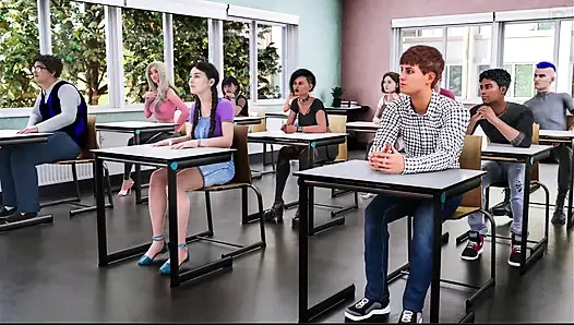 Sunville 100'ün orta yaşlı seksi kadını bir test yapmak zorunda kaldık ve birbirimize yardım ettik
