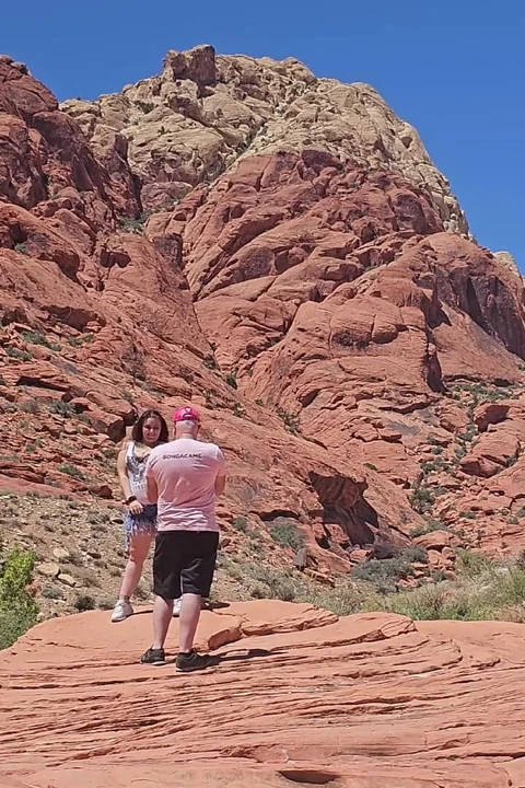 Kamera arkası fotoğraf çekimi - Red Rock Canyon'da Ashley