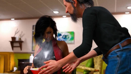 Büyük götlü üvey kız yaşlı adamla sikişiyor