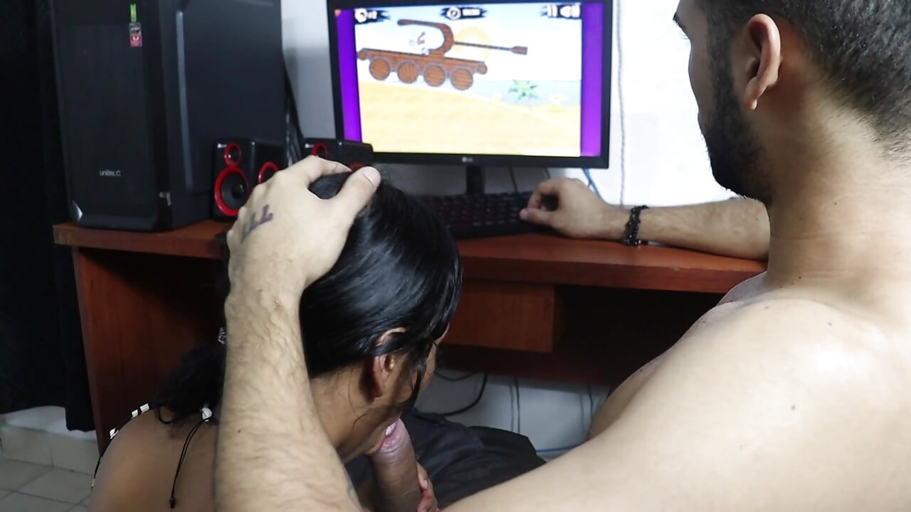 BEAUTIFUL COLOMBIAN GIRL ENTERS HER BEARDED STEPBROTHER'S ROOM AND STARTS TOUCHING HER VAGINA WHILE HER STEPBROTHER PLAYS ON THE COMPUTER