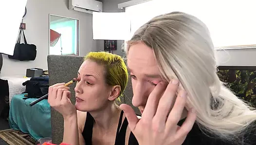 Erkekten kadına makyaj - temel ve göz farı