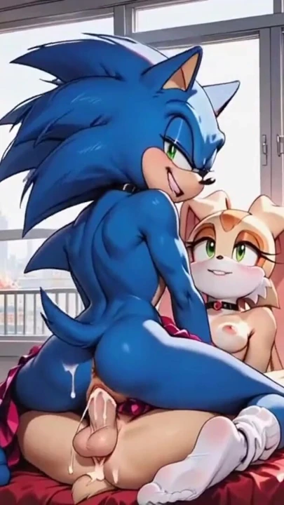 Bayan Sonic ile yapay zeka hedgehog futa partisi | Klip 1
