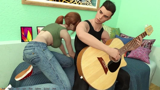 Dan plays with Saga's giant tits, then buries his dick deep inside her ass
