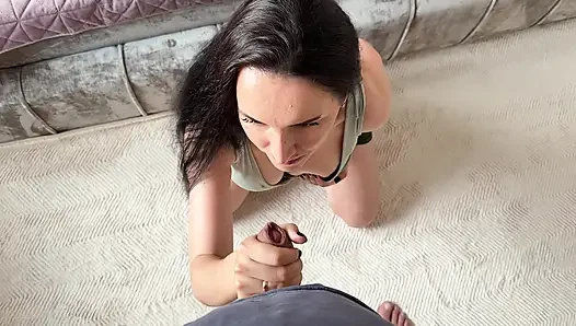Desperate Girl Drops To Her Knees: 'I Need To Suck You Cock