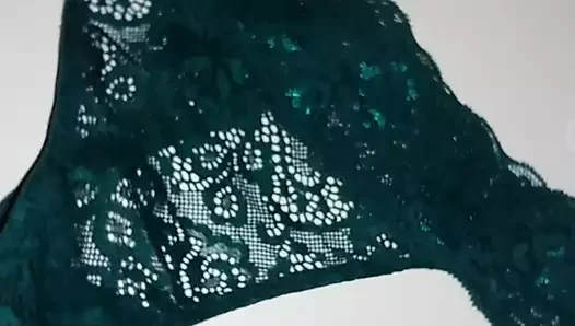 Benim küçük kullanılmış kirli mavi külot tanga